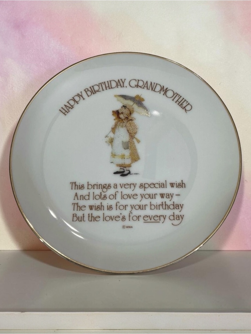 Vintage Holly Hobbie Lasting Memories Genuine Porcelain Collective Plate